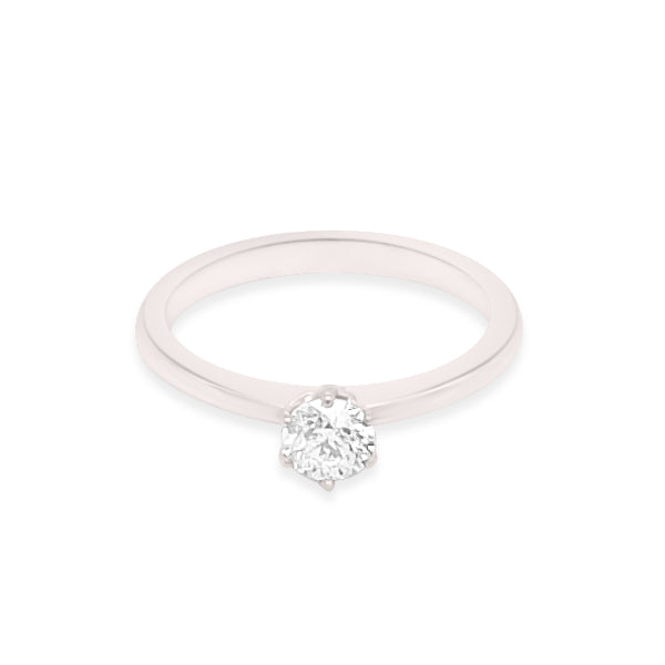 Carly - 9ct white gold 0.40ct diamond solitaire, tiffany style engagement or dress ring