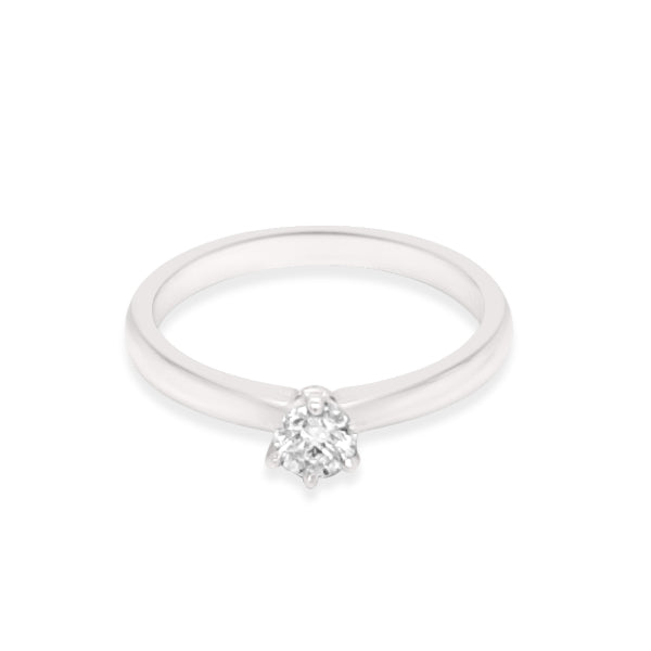 Sierra - 18ct white gold diamond solitaire engagement or dress ring