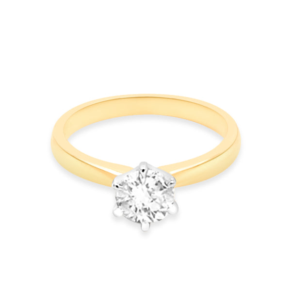 Blake - 18ct yellow gold diamond solitaire engagement or dress ring