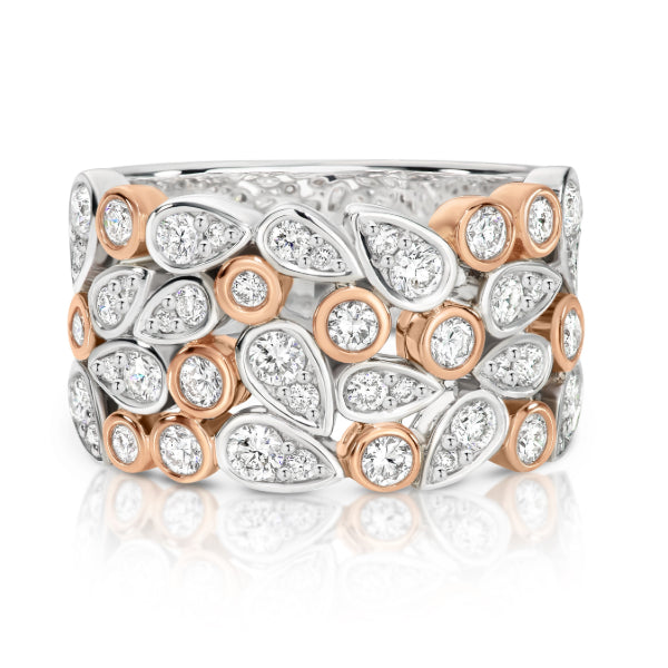 Verity - 9ct rose and white gold diamond ring