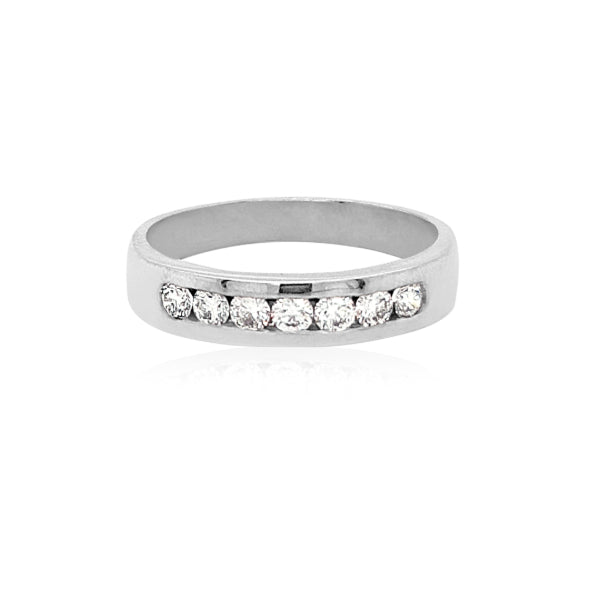 Kayla - 18ct white gold diamond channel set ring