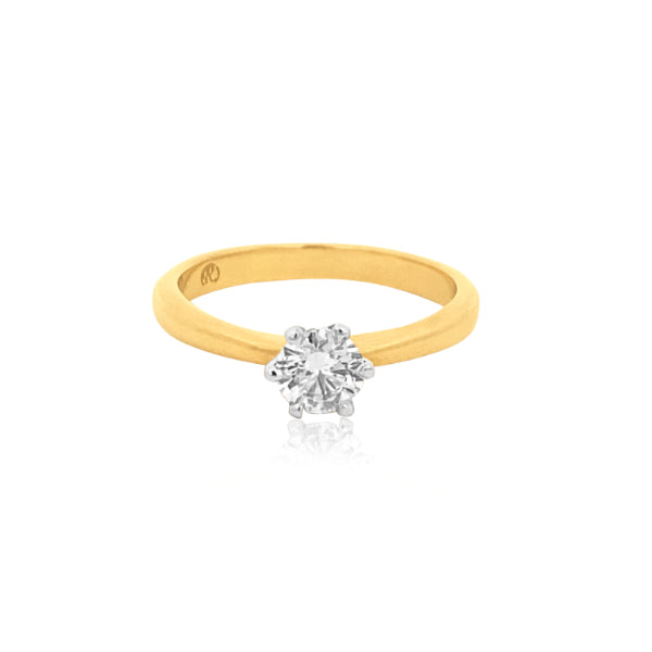 Rowena - Half carat diamond solitaire in 9ct yellow gold