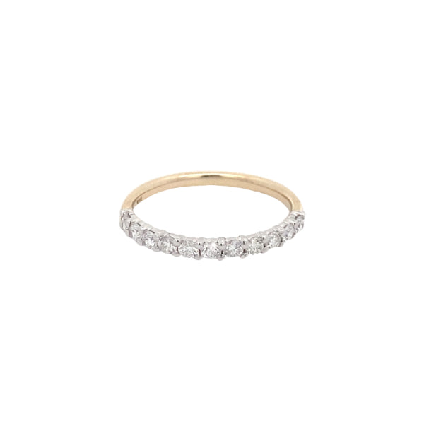 Aihe - 18ct yellow & white gold diamond half carat eternity ring
