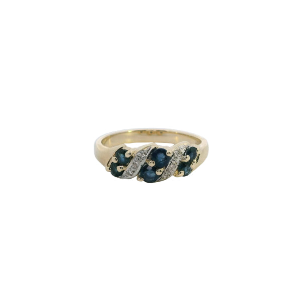 Arden - sapphire & diamond dress ring in 9ct yellow gold