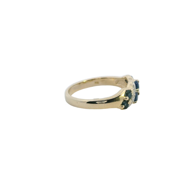 Arden - sapphire & diamond dress ring in 9ct yellow gold