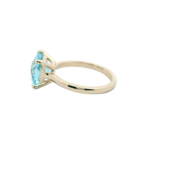 Marla - cushion cut blue topaz ring in 9ct yellow gold