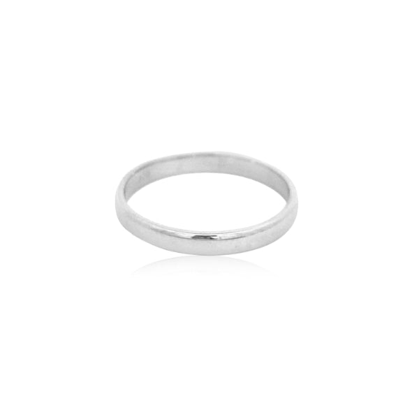 9ct white gold comfort wedding band - 2.5mm