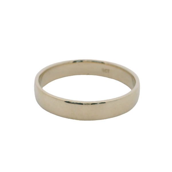 Light weight half round band ring in 9ct yellow gold - 4mm