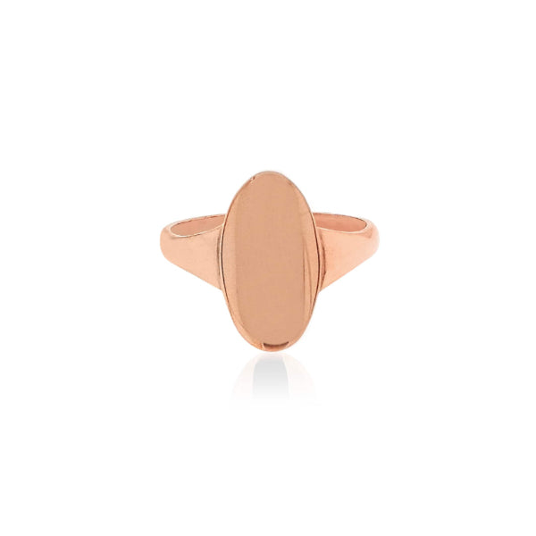 Oval Signet ring in 9ct Red gold