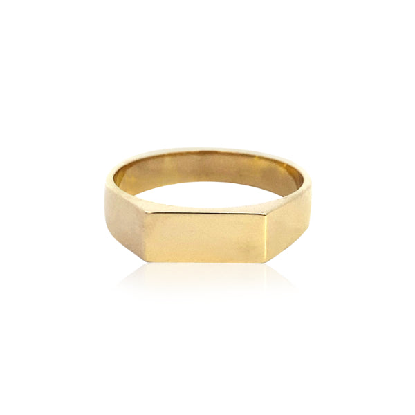 Plain Gents Dress Ring in 9ct Yellow Gold