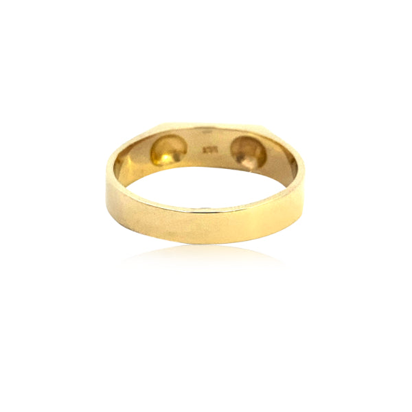 Plain Gents Dress Ring in 9ct Yellow Gold