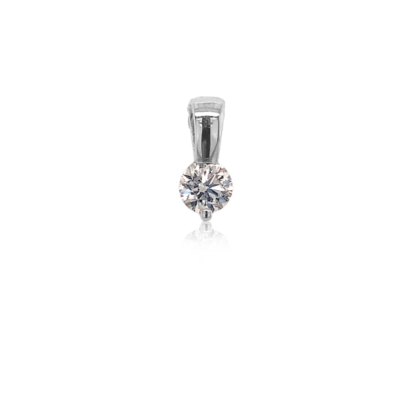 Diamond drop pendant in 9ct white gold