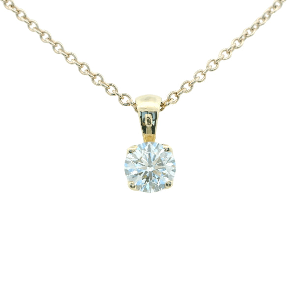 1.04ct lab grown diamond pendant in 9ct yellow gold