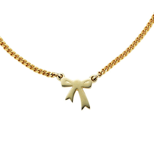 Karen Walker mini bow necklace in 9ct yellow gold
