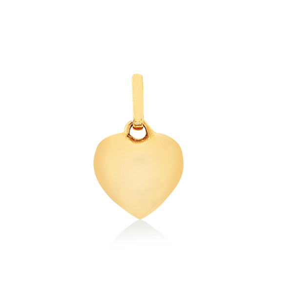 Puff heart pendant in 9ct yellow gold