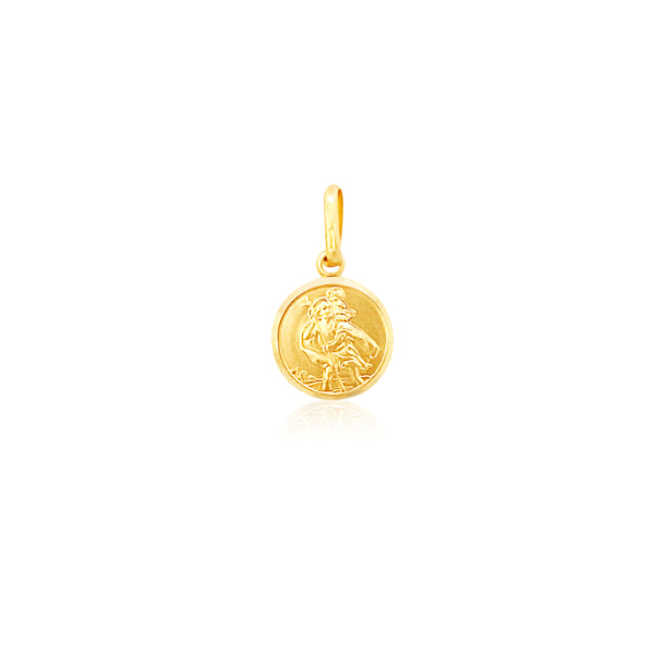 St christopher pendant in 9ct yellow gold
