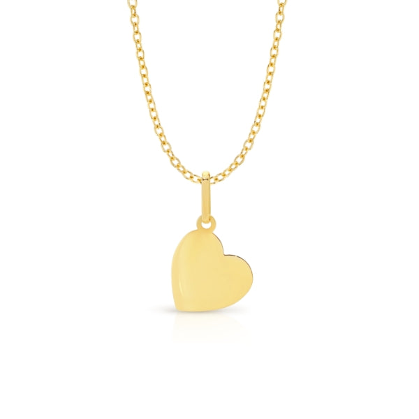 Heart necklace in 9ct yellow gold