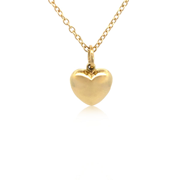 Puff heart pendant in 9ct yellow gold