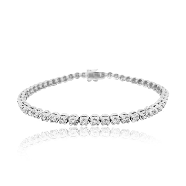 Diamond tennis bracelet in white gold