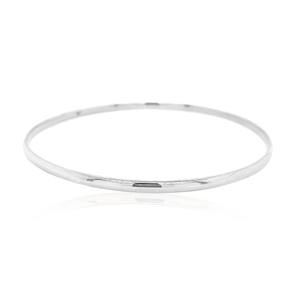 Golf bangle in 9ct white gold - 3mm wide
