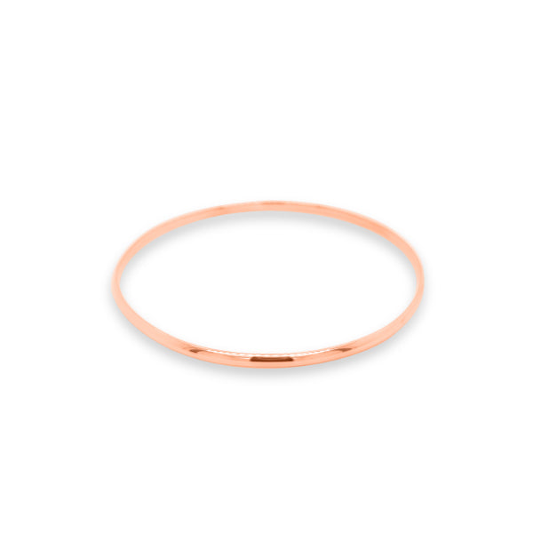 Plain golf bangle in 9ct rose gold - 3mm wide