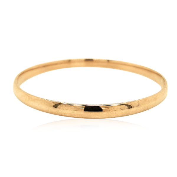 Plain golf bangle in 9ct rose gold - 5mm wide