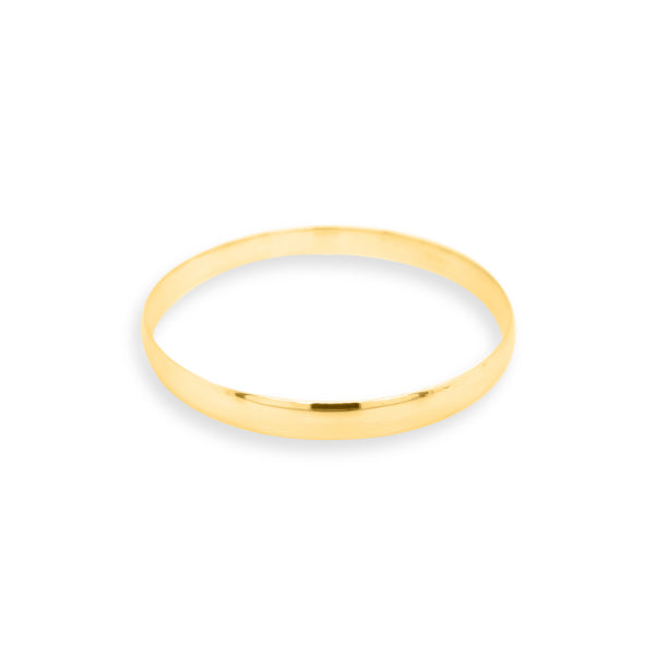 Flat golf bangle in 9ct yellow gold - 7mm wide