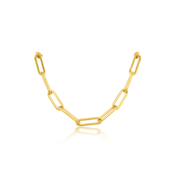Paperlink bracelet in 9ct yellow gold - 19cm