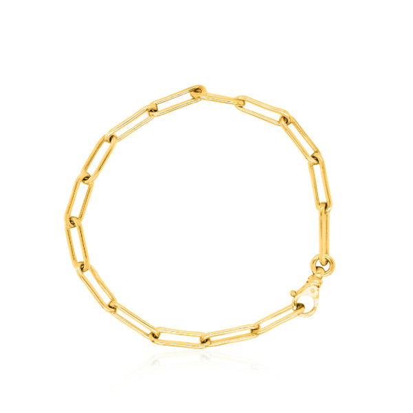 Paperlink bracelet in 9ct yellow gold - 19cm