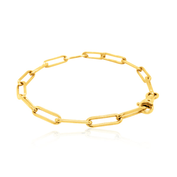 Paperlink bracelet in 9ct yellow gold - 19cm