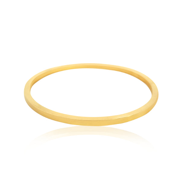 Square edged bangle in 9ct yellow gold - 3mm wide