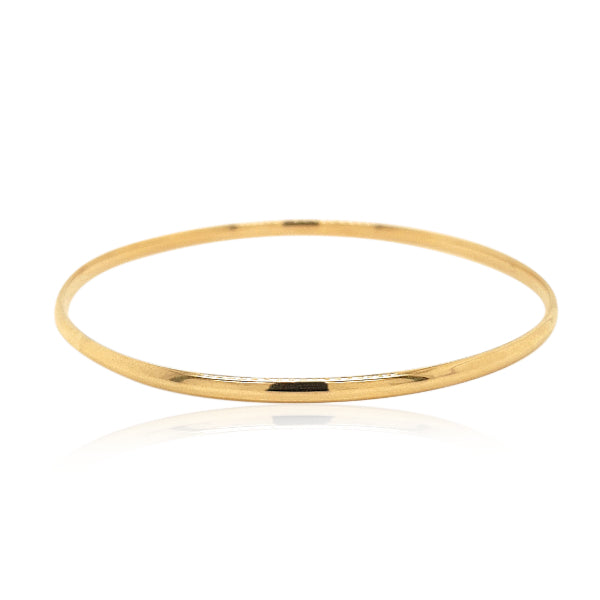 Golf bangle in 9ct yellow gold - 3mm wide