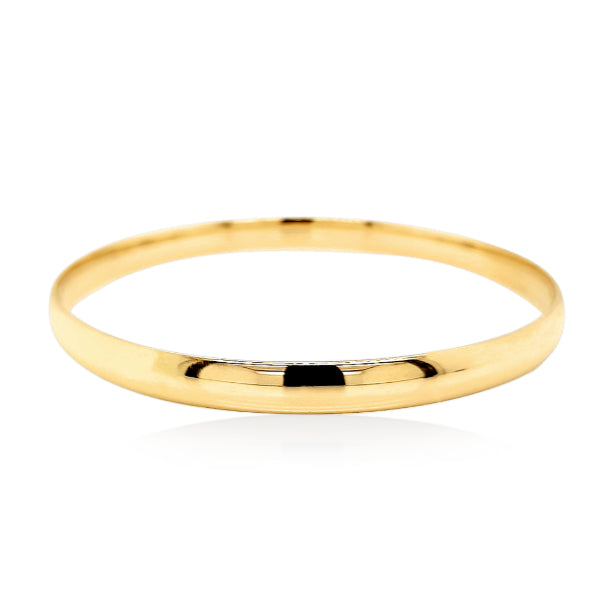 6mm wide Gold Golf Bangle in 9ct yellow gold - 65mm