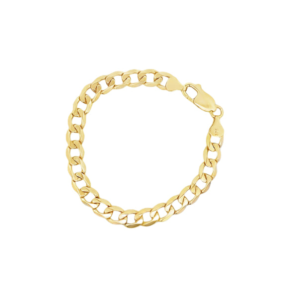 Heavy curb bracelet in 9ct yellow gold