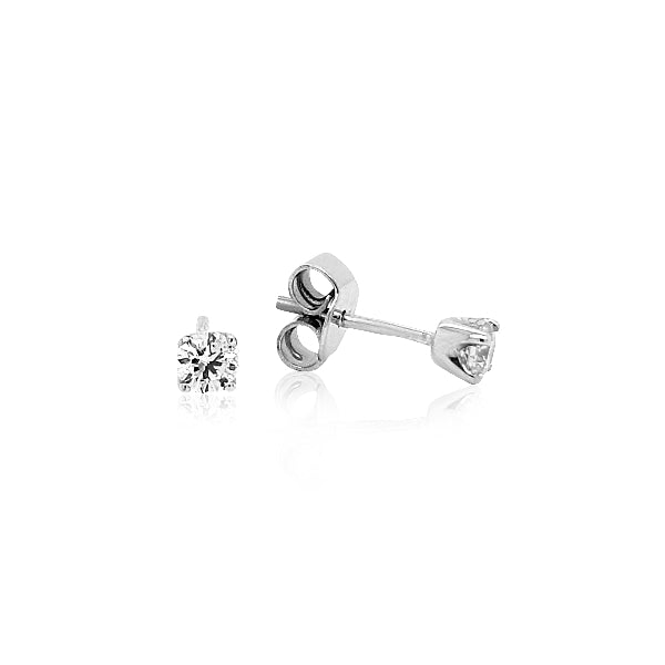 Diamond stud earrings in 9ct white gold - 0.40ct