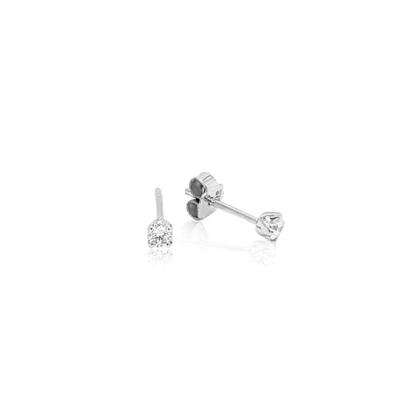 Diamond stud earrings in 9ct white gold - 0.20ct