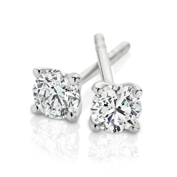 Argyle diamond stud earrings in 9ct white gold