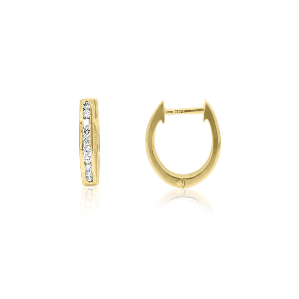 Diamond huggies in 9ct yellow gold - 0.25ct