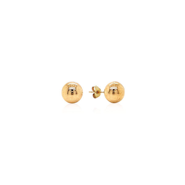 Ball stud earrings in 9ct rose gold - 8mm