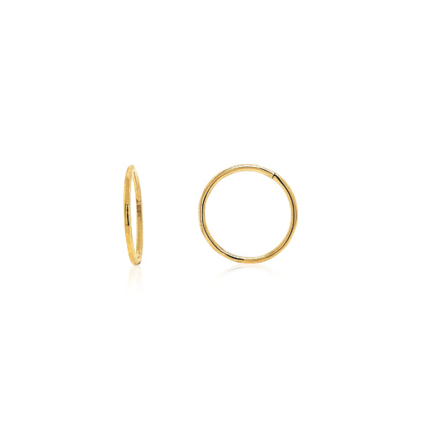 Sleeper earrings in 9ct gold - 14mm