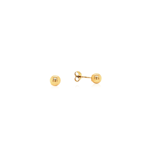 Ball stud earrings in 9ct rose gold - 5mm