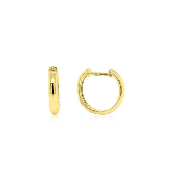 Huggie earrings in 9ct yellow gold - 15mm