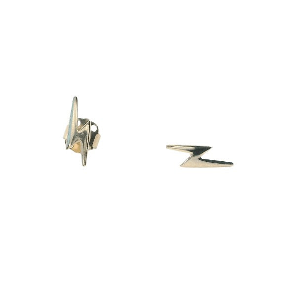 Lightning bolt stud earrings in 9ct yellow gold