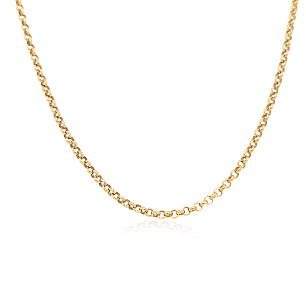 Light round belcher chain in 9ct yellow gold - 50cm