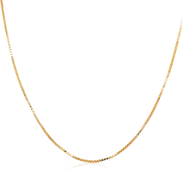 Very fine box chain in 9ct yellow gold - 45cm