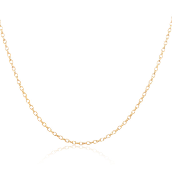 Light round belcher chain in 9ct yellow gold - 55cm