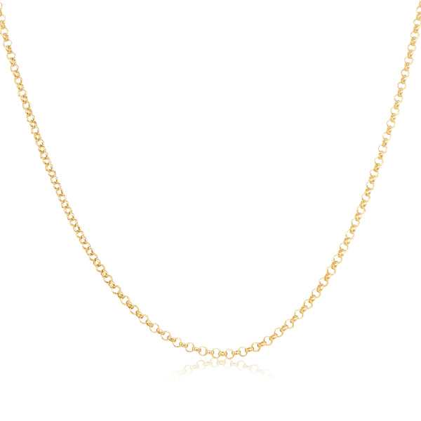 Fine belcher chain in 9ct yellow gold - 50cm