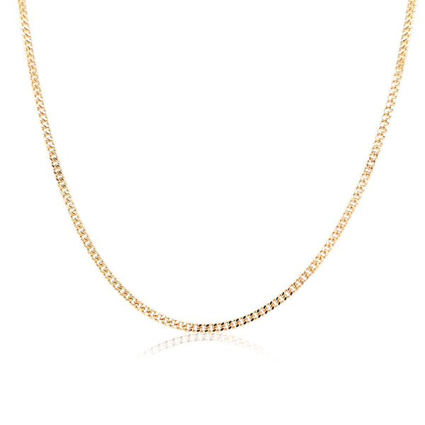 Medium curb chain in 9ct yellow gold - 45cm