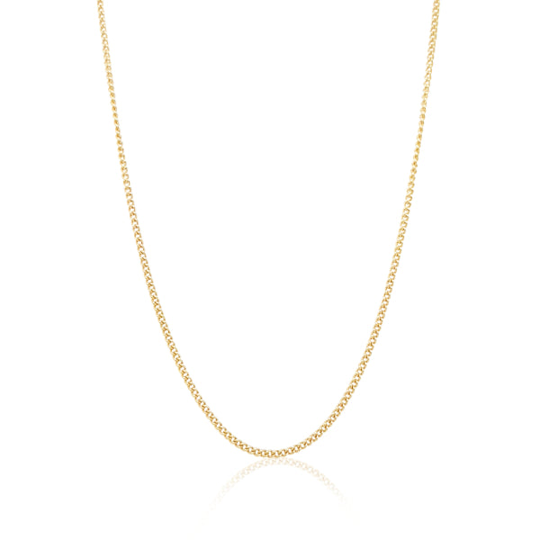Light curb chain in 9ct yellow gold - 50cm