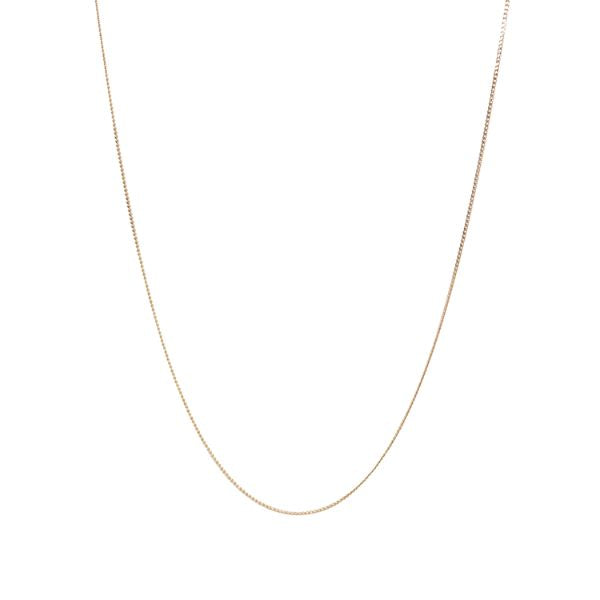 Fine diamond cut curb chain in 9ct yellow gold - 45cm